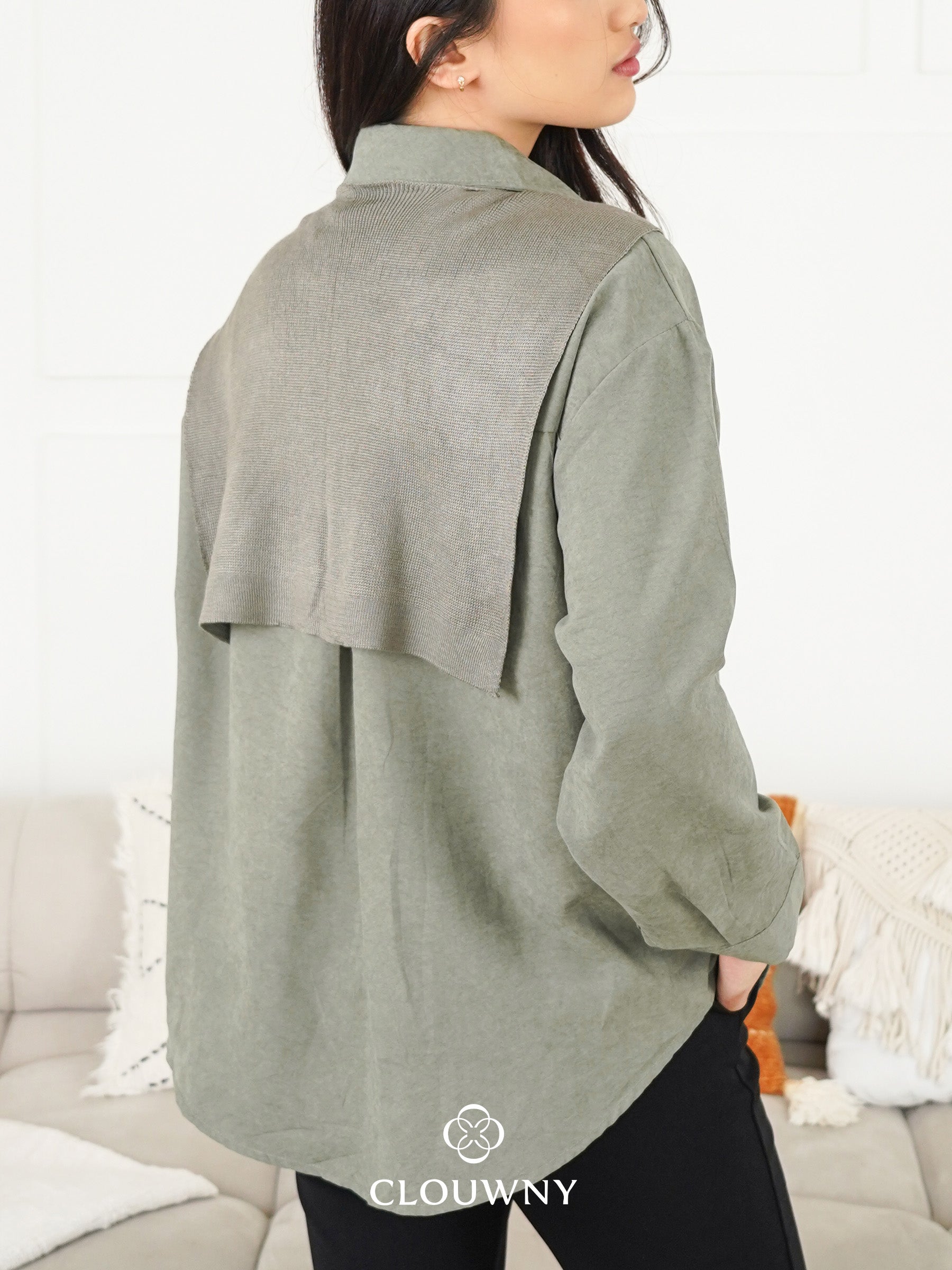Cameron Scarf Shirt - Green